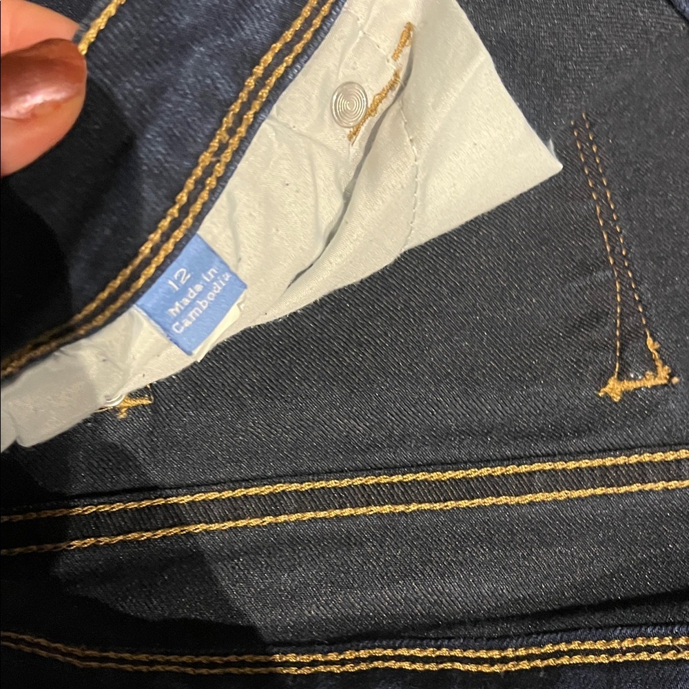 Vera Wang Simply Vera Dark Blue Skinny Ankle Jeans - Picture 4 of 8